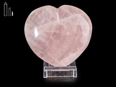 Corazón de cuarzo rosa