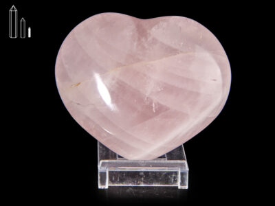 Corazón de cuarzo rosa