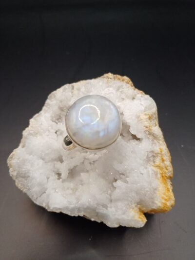 Anillo Piedra de Luna circulo grande