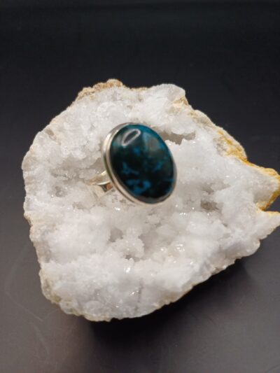 Anillo Crisocola óvalo mediano