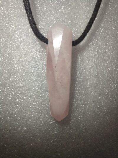 Colgante Cuarzo Rosa biterminado