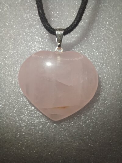 Colgante Cuarzo Rosa corazón