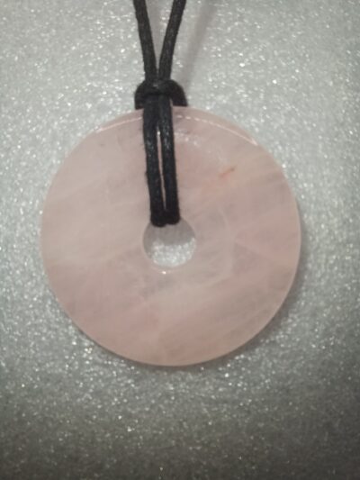 Colgante Cuarzo Rosa donut